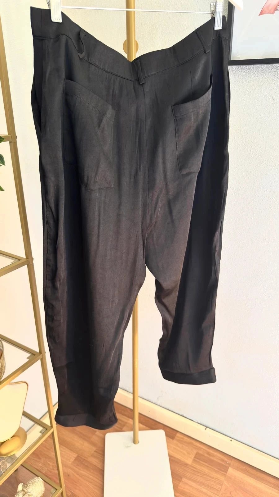 Lindos Pantalones Capri / Pantalones Culotte Negros Elegantes Zara • XL • TN278 – photo 4